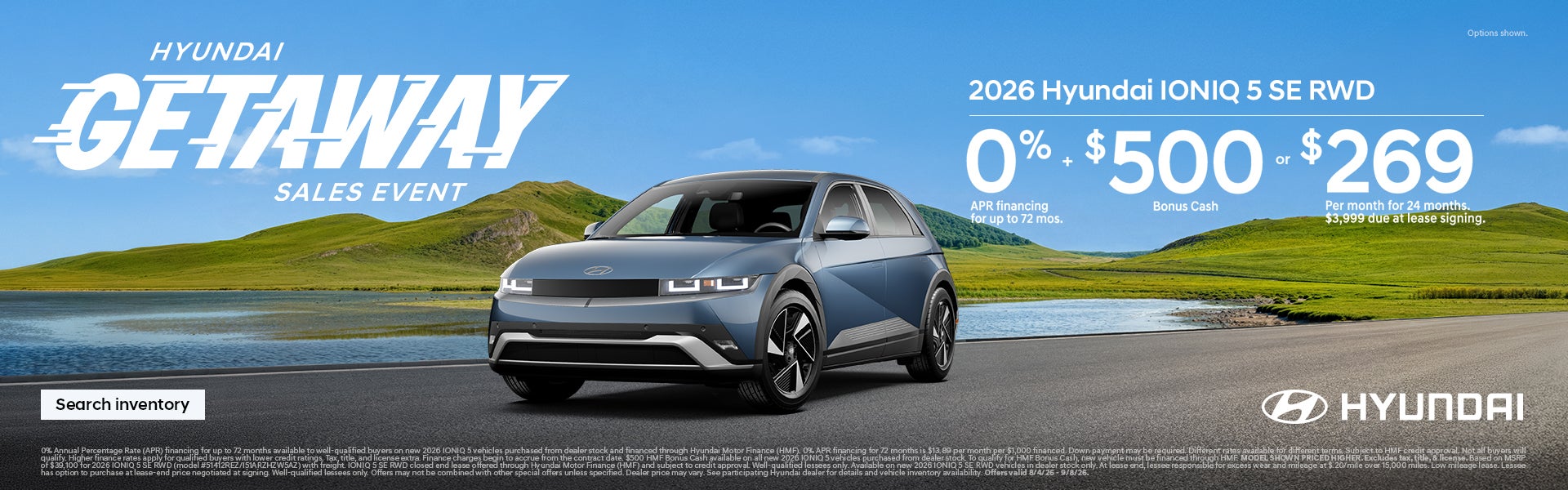 0% APR for 72 mos. + $500 Bonus Cash or $269/24/$3,999 Lease