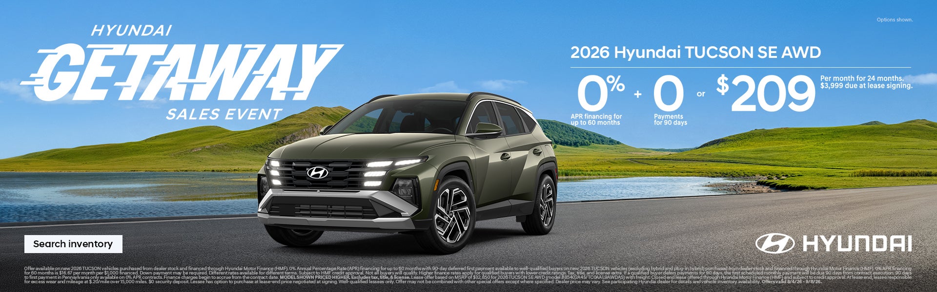 0% APR for 60 mos. + 0 Payments for 90 Days or $209/24/$3,999 Lease