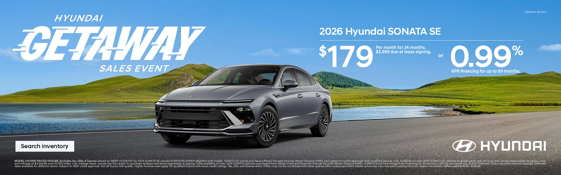 $179/24/$3,999 Lease or 0.99% APR for 60 mos.